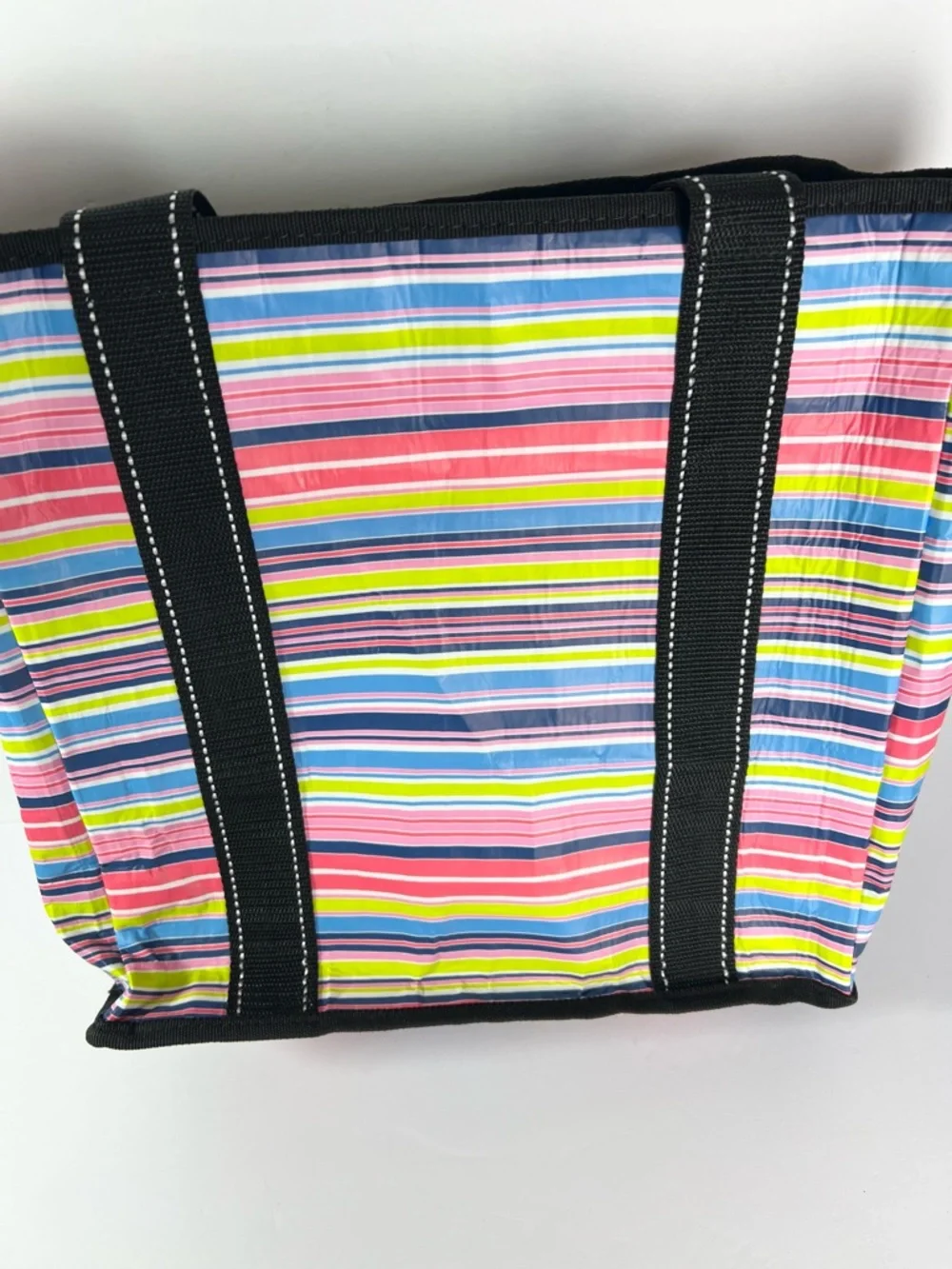 Scout Tote Bag‎ striped zipper closure Wipe Clean material beachbag Shopping